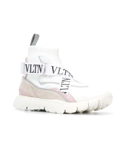 Shop Valentino Garavani Vltn Heroes Sneakers In Emm Bianco