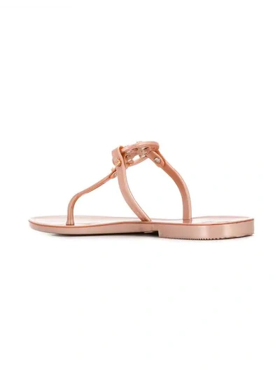 Shop Tory Burch Slip-on Logo Sandals In Pink