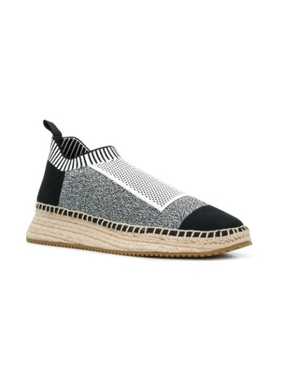 Shop Alexander Wang Dylan Low Combo Knit Sneakers In Grey