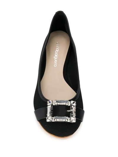 Shop Anna Baiguera Annette Ballerina Pumps In Black