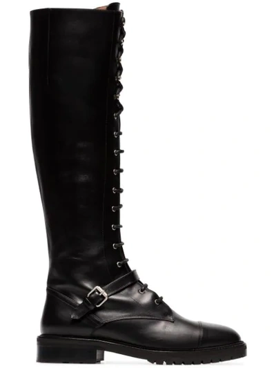 Shop Tabitha Simmons Alfri 20 Leather Knee High Boots In Black