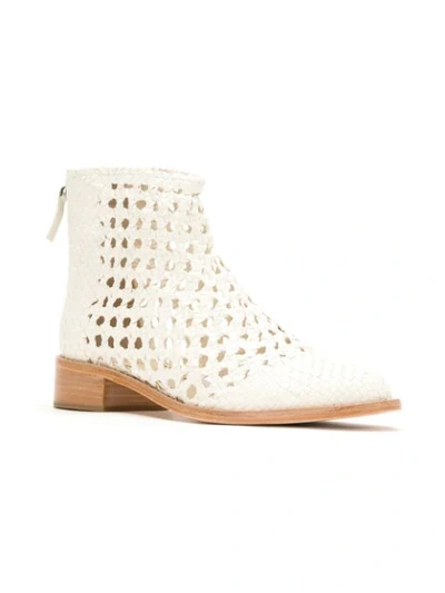 Shop Sarah Chofakian Ankle Boots In White