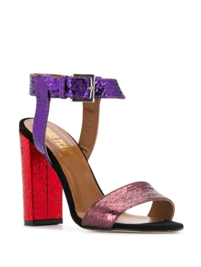 Shop Paris Texas Metallic Sandals - Multicolour