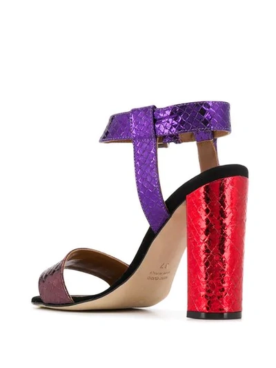 Shop Paris Texas Metallic Sandals - Multicolour