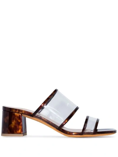 Shop Maryam Nassir Zadeh Martina Tortoiseshell-effect 63 Sandals In Brown