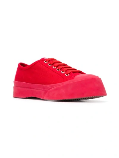 Shop Marni Platform Sneakers In Red