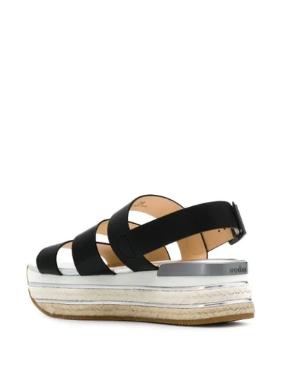 Shop Hogan Platform Sandals - Black