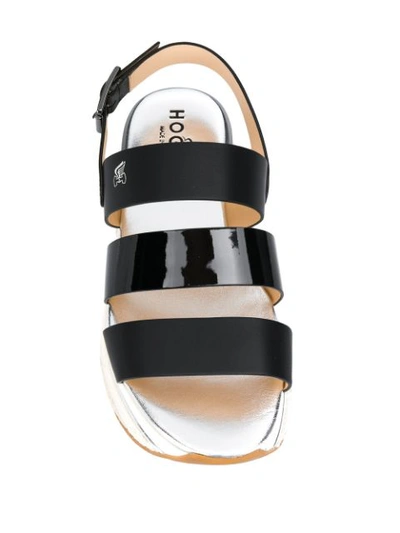 Shop Hogan Platform Sandals - Black