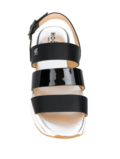 Hogan Platform Sandals In Black