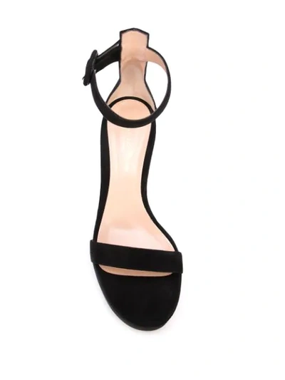 Shop Gianvito Rossi Platform Wedge Sandals In Black