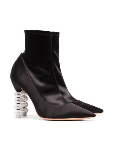 Shop Sophia Webster Coco Crystal 100 Ankle Boots In Black