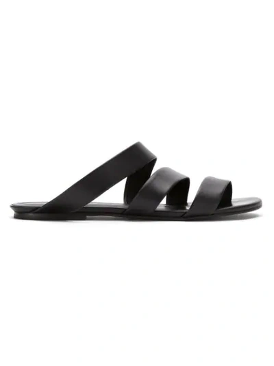 Shop Gloria Coelho Japonesa Leather Sandals In Black