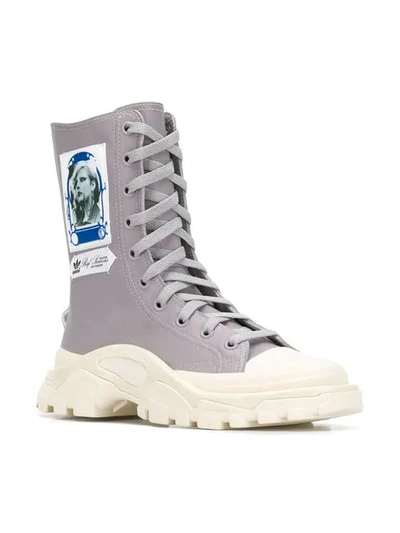 ADIDAS BY RAF SIMONS DETROIT SNEAKER BOOTS - 灰色