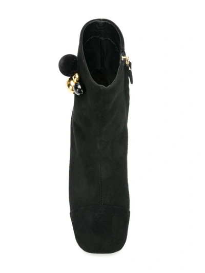 Shop Anna Baiguera Embellished Ankle Boots - Black