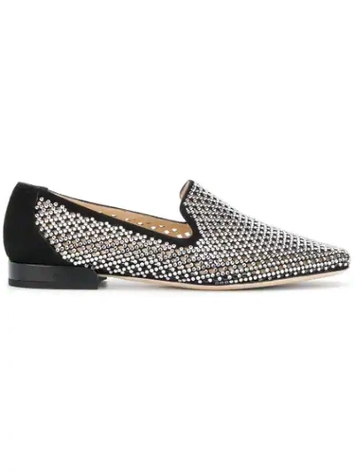 Shop Jimmy Choo Crystal Mesh Style Jaida Loafer - Black