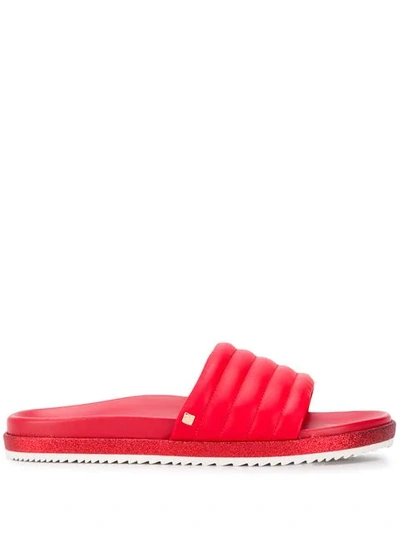 Shop Hogl Wavy Mules In Red