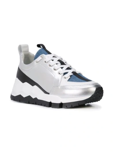 Shop Pierre Hardy Street Life Sneakers In White