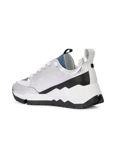 Shop Pierre Hardy Street Life Sneakers In White