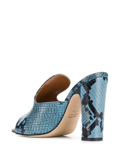 Shop Paris Texas Peep Toe Sandals In Blue