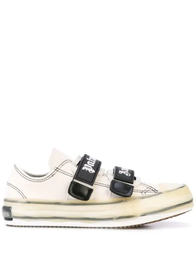 Shop Palm Angels Vulcanized Low-top Sneakers In White