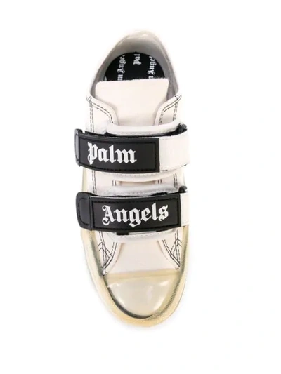 Shop Palm Angels Vulcanized Low-top Sneakers In White
