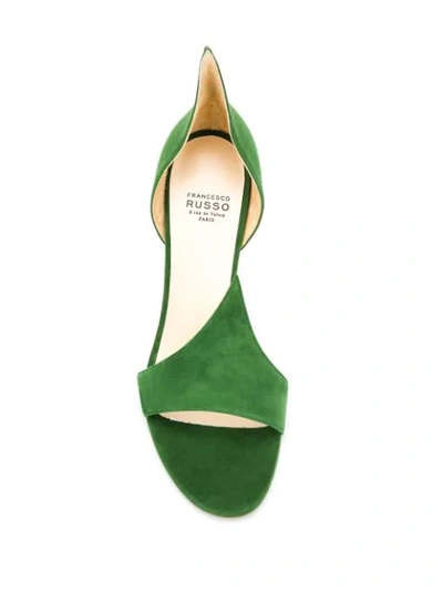 Shop Francesco Russo Suede Sandals In Green