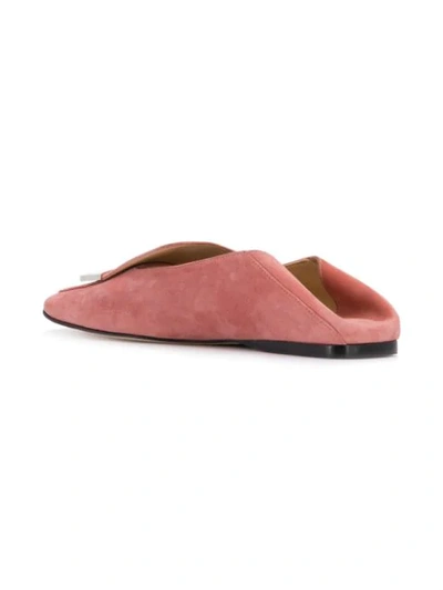 Shop Sergio Rossi Sr1 Square-toe Loafers In Pink
