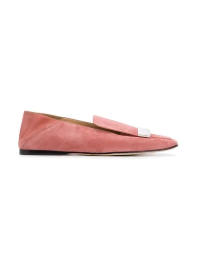 Shop Sergio Rossi Sr1 Square-toe Loafers In Pink