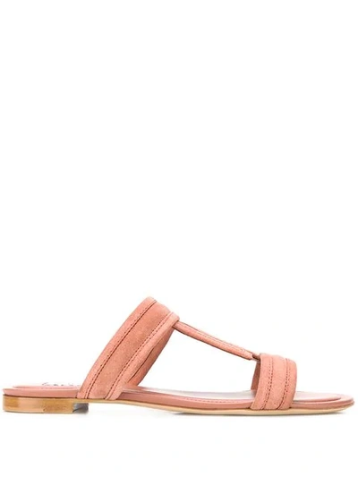 Shop Tod's Suede Sandals In Pink
