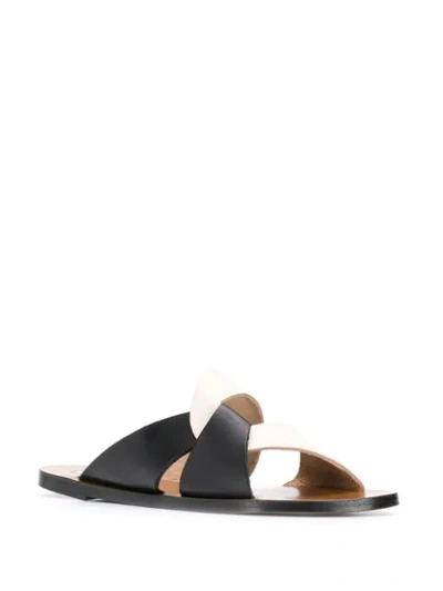 Shop Atp Atelier Allai Flat Sandals In Black