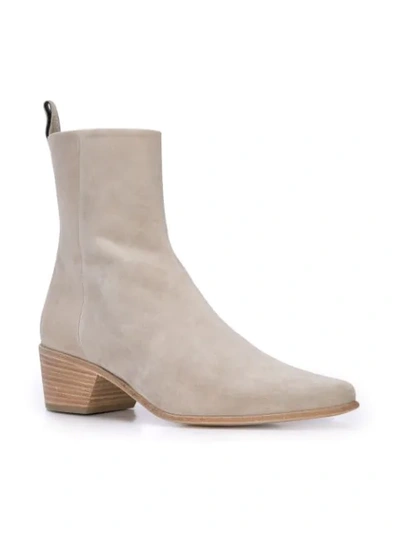 Shop Pierre Hardy Reno Ankle Boots In Neutrals