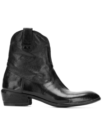 Shop Fauzian Jeunesse Cuban Heel Ankle Boots - Black