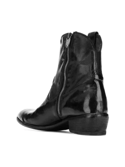 Shop Fauzian Jeunesse Cuban Heel Ankle Boots - Black