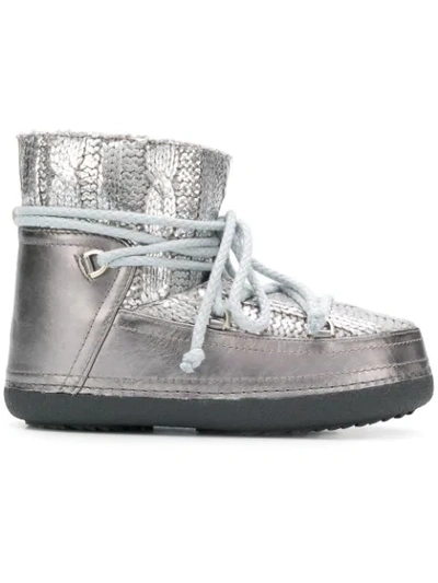 Shop Inari Galway Snow Boots In Silver
