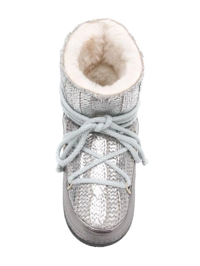 Shop Inari Galway Snow Boots In Silver