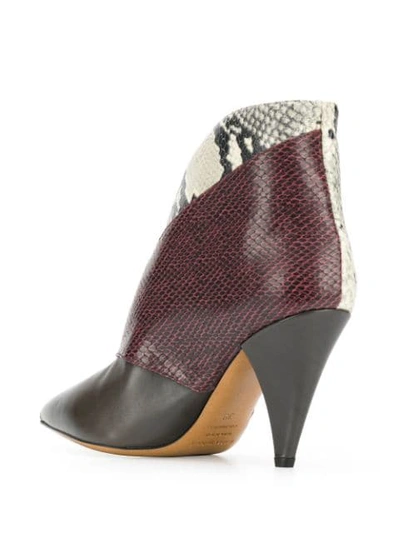 Shop Isabel Marant Curved Ankle Boots In Brown