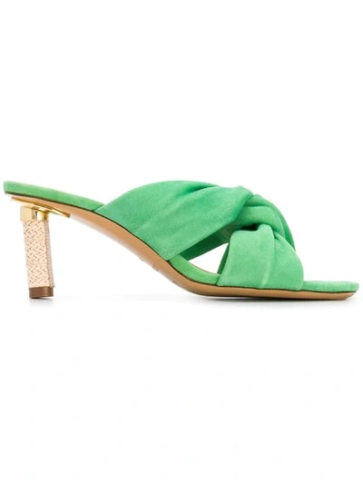 Shop Jacquemus Bellagio Mules In Green