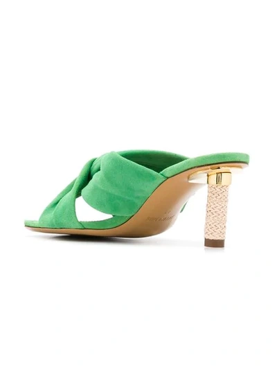 Shop Jacquemus Bellagio Mules In Green