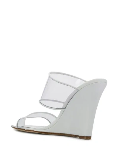 Shop Paris Texas Pvc High-heeled Mules In White