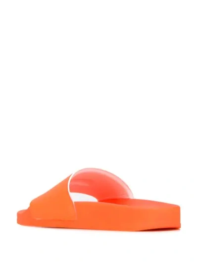 Shop Msgm Logo Slides In Orange