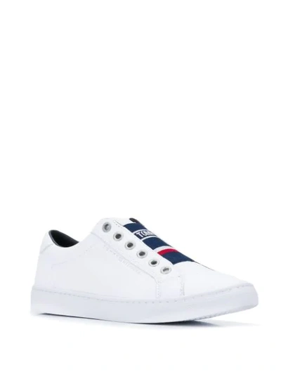 Shop Tommy Hilfiger Logo Strap Sneakers In White