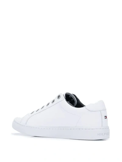 Shop Tommy Hilfiger Logo Strap Sneakers In White