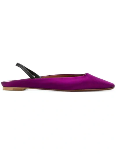Shop David Beauciel Square Toe Slippers In Pink