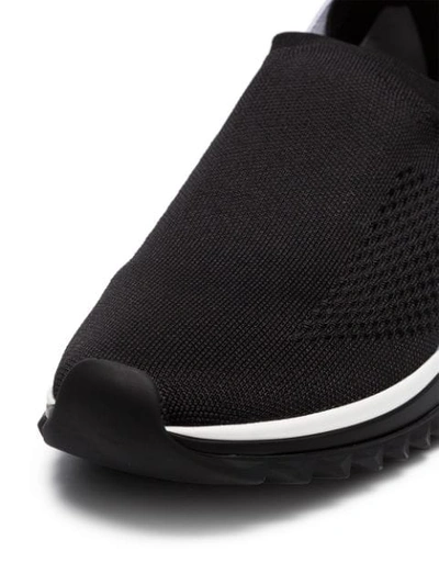 Shop Dolce & Gabbana Black Sorrento Stretch Slip-on Sneakers