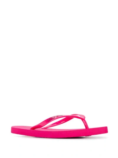 Shop Calvin Klein Logo Flip Flop In Pink