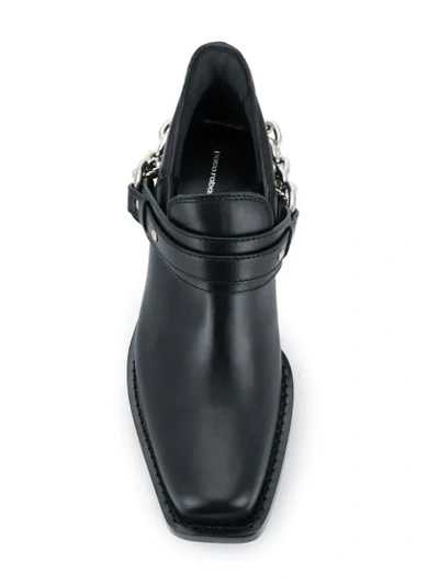 Shop Rabanne Chunky Chain Loafers In Black