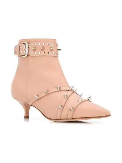 RED VALENTINO RED(V) STUDDED ANKLE BOOTS - 大地色