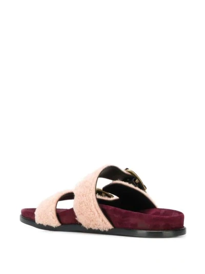 Shop Avec Modération Buckle Strap Slides In Pink