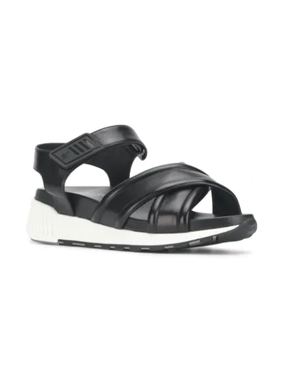 Shop Sergio Rossi Flat Sandals In Nero 1000