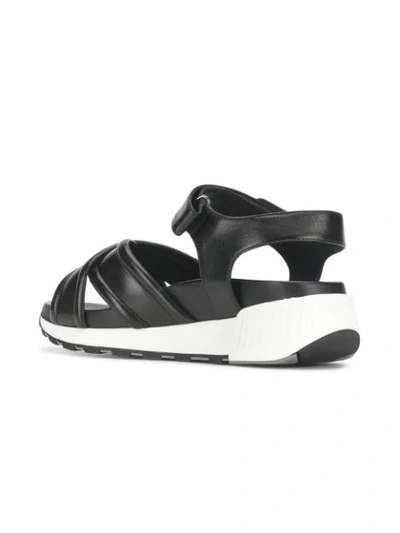 Shop Sergio Rossi Flat Sandals In Nero 1000